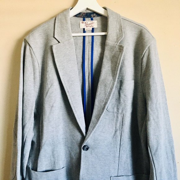 An Original Penguin Heather Gray Blazer Sport Jacket Size Large 100% Cotton - Picture 1 of 10